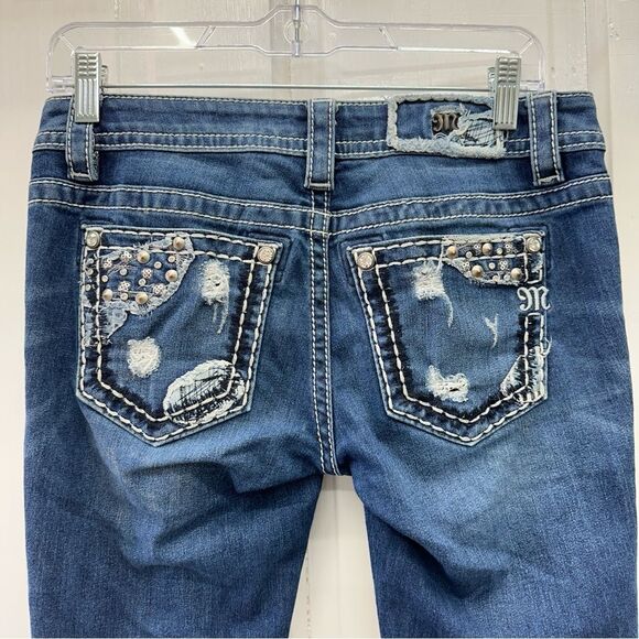 Miss Me Signature boot cut thick stitch denim jeans women's 26. - Picture 1 of 9